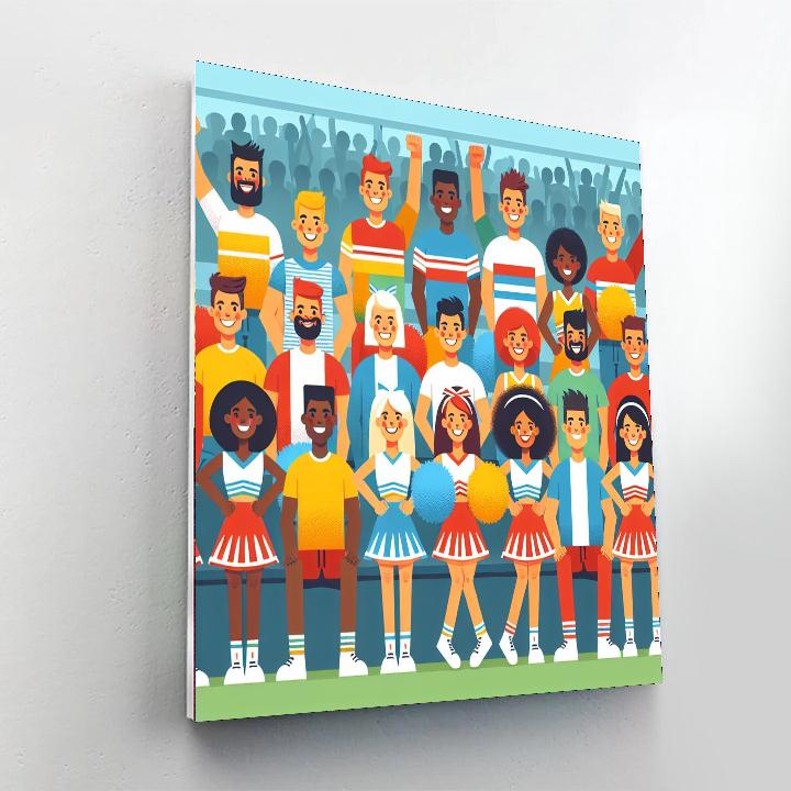 Bubblegum Cheer Squad DIY Paint By Numbers