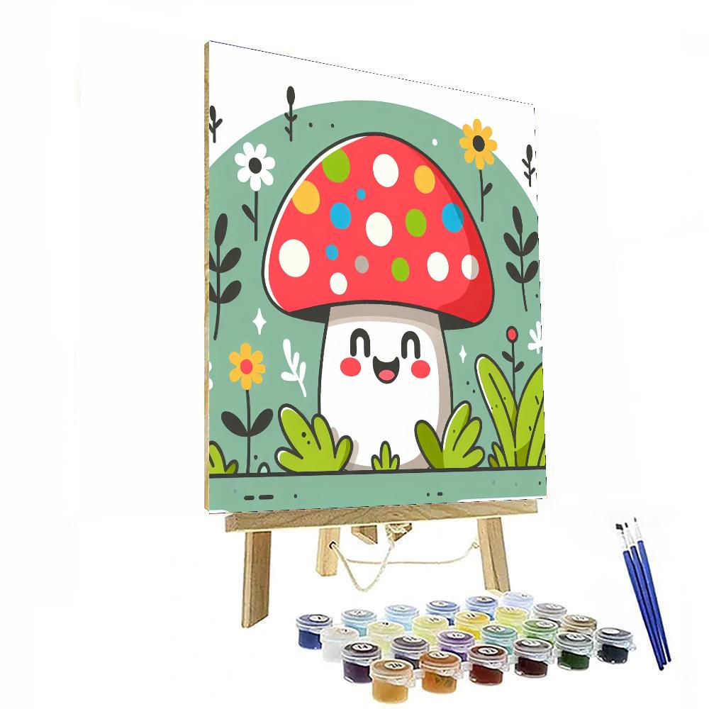 Cheerful Mushroom Paint By Numbers
