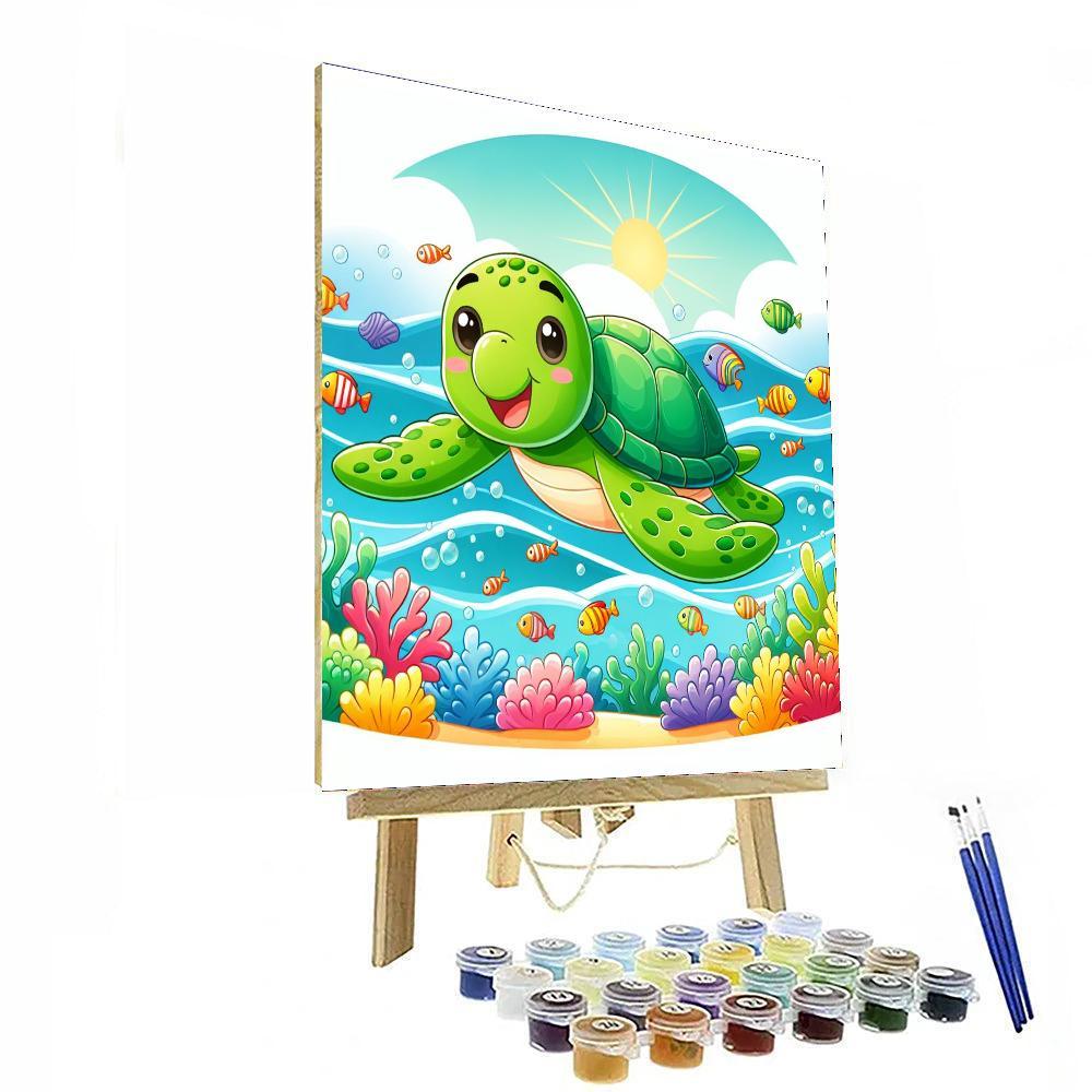 Adventurous Sea Turtle Paint By Color