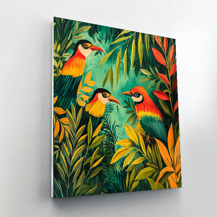Henri Rousseau Inspired Jungle Serenade  Paint By Numbers