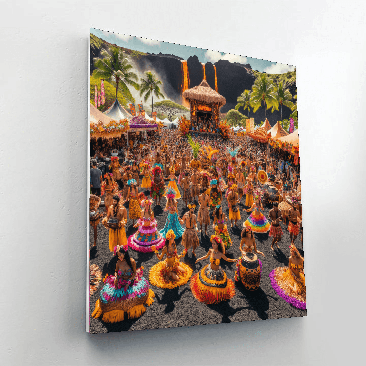 Pahoa Lava Festival - United States Number Painting