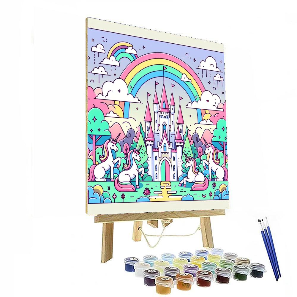 Enchanted Unicorn Kingdom Painting Number Kit
