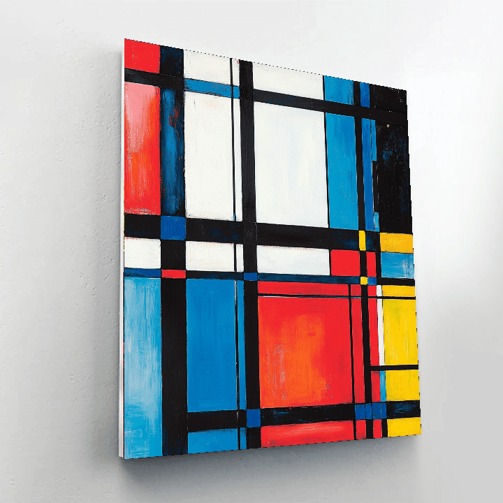 Piet Mondrian Inspired City Of Dreams  Numbered Painting Kits