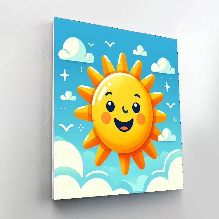 Friendly Sun Number Painting