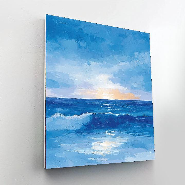 Paul Cézanne Inspired Serene Azure Harmony  Paint By Color