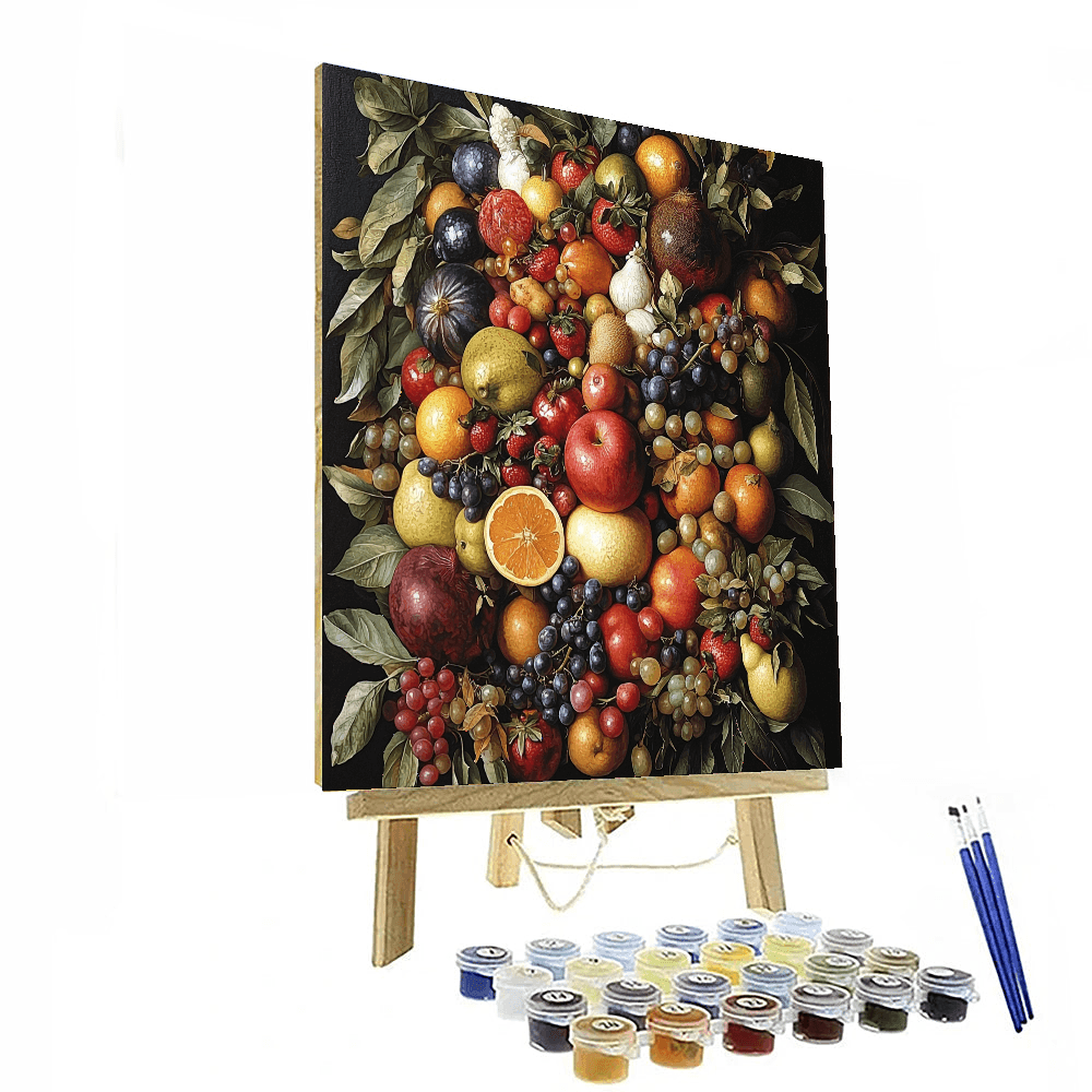 Giuseppe Arcimboldo Inspired Culinary Abundance  Paint By Numbers