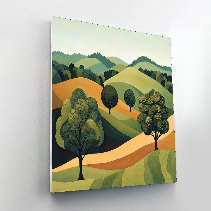 Nandalal Bose Inspired Echoes Of The Verdant Village  DIY Paint By Numbers