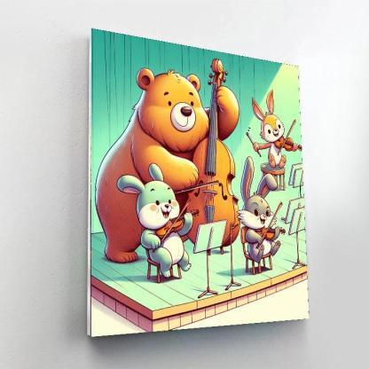 Merry Animal Orchestra DIY Paint By Numbers