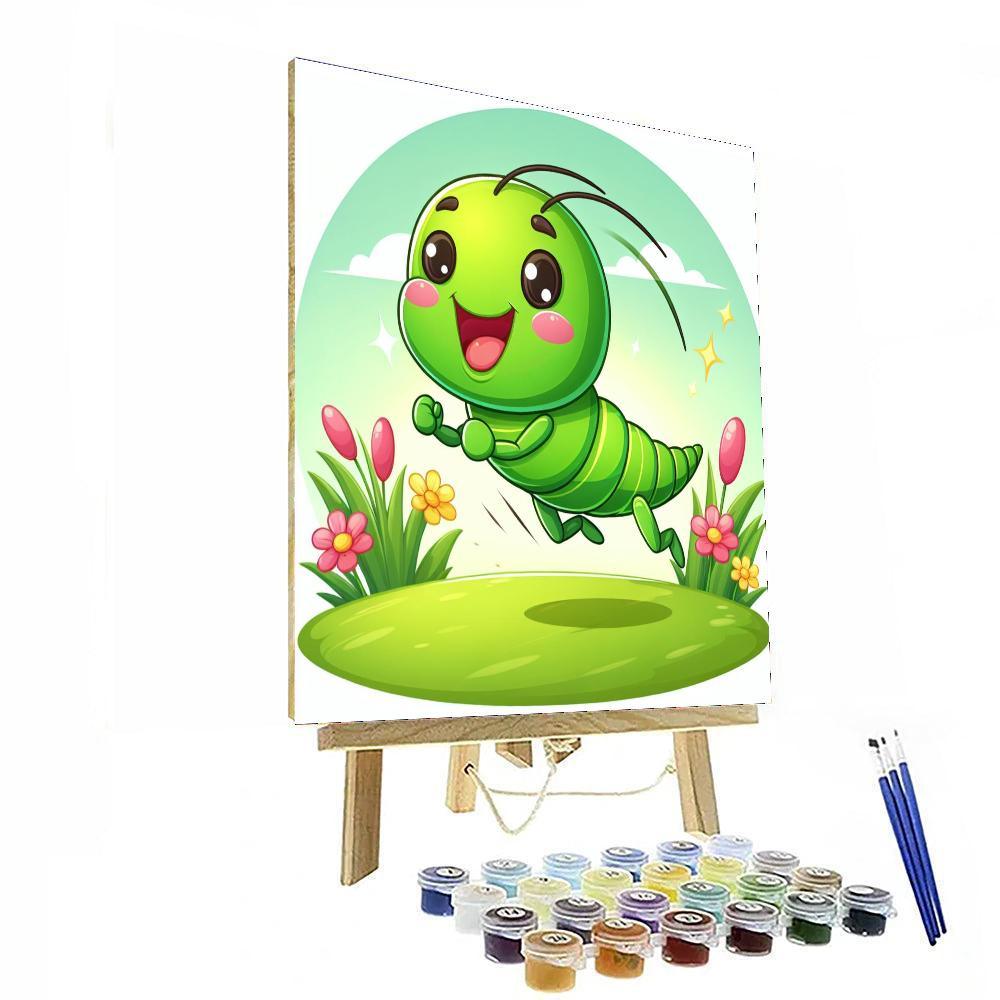 Energetic Cricket Number Painting