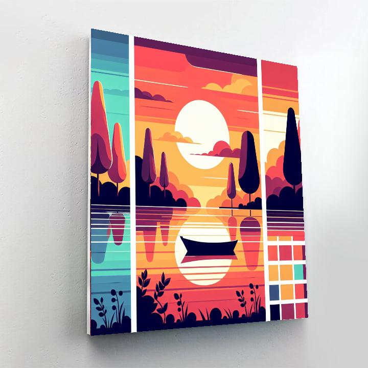 Peaceful Sunset Serenade Painting By Numbers Kit