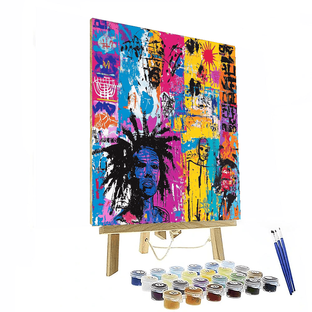 Jean-Michel Basquiat Inspired Cultural Fusion  Paint By Numbers Kits