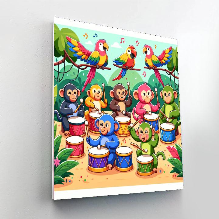 Jungle Drum Party DIY Paint By Numbers