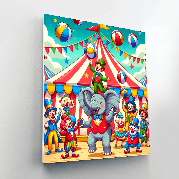 Colorful Circus DIY Paint By Numbers