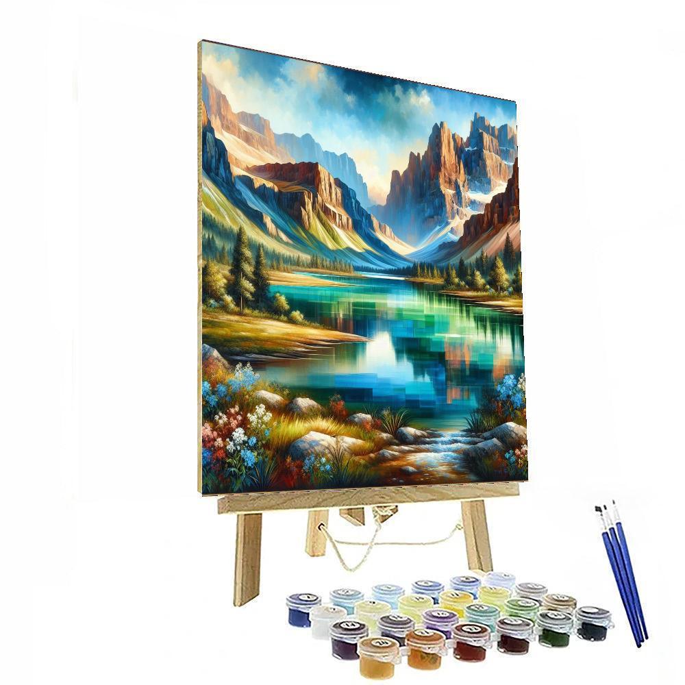 Majestic Rocky Mountains Numbered Painting Kits