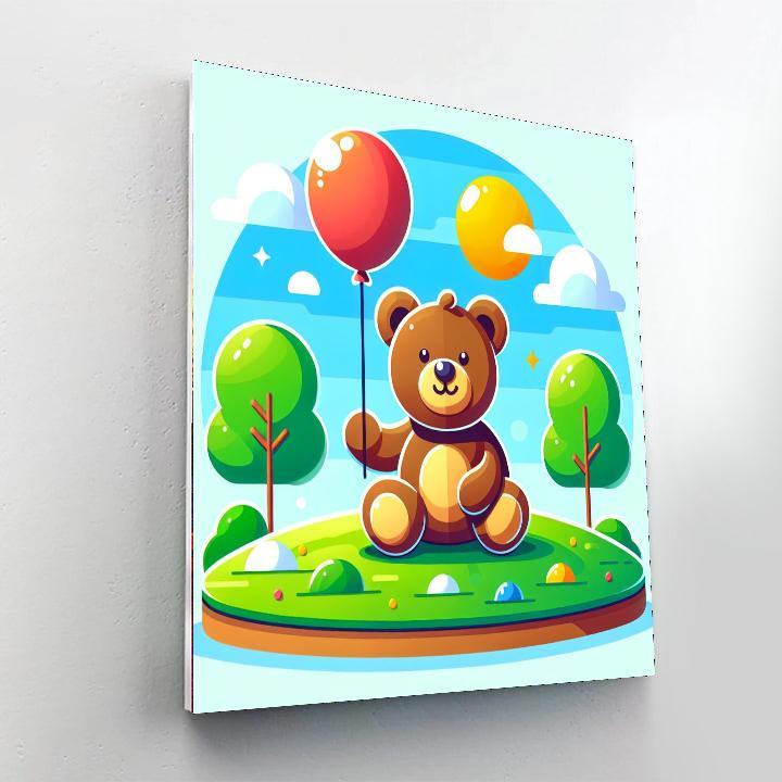 Merry Teddy Bear Paint By Numbers