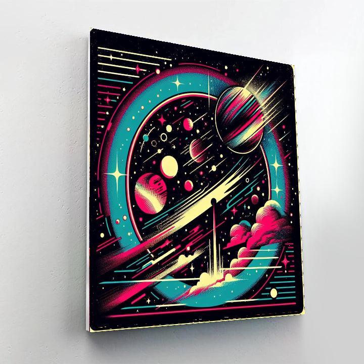 Retro Galactic Adventure Paint By Color