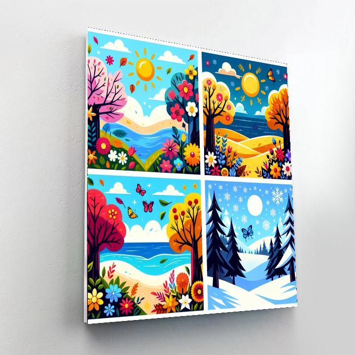 Magical Seasons Of Nature Painting By Numbers Kit