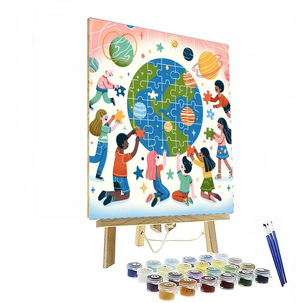 Planetary Puzzle Adventure Paint By Numbers