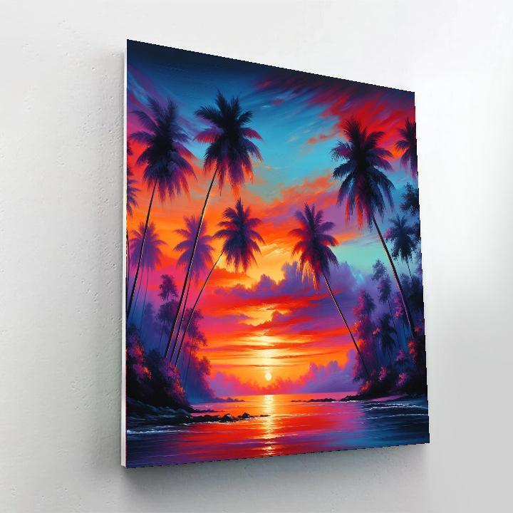 Tropical Dusk Serenade Painting By Numbers Kit