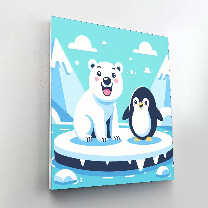 Arctic Friends Chill Out DIY Paint By Numbers