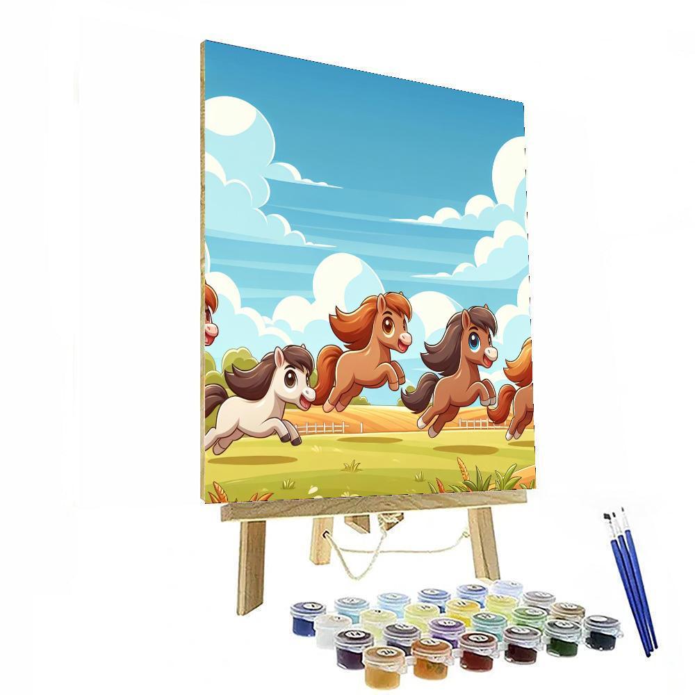 Prancing Ponies Numbered Painting Kits