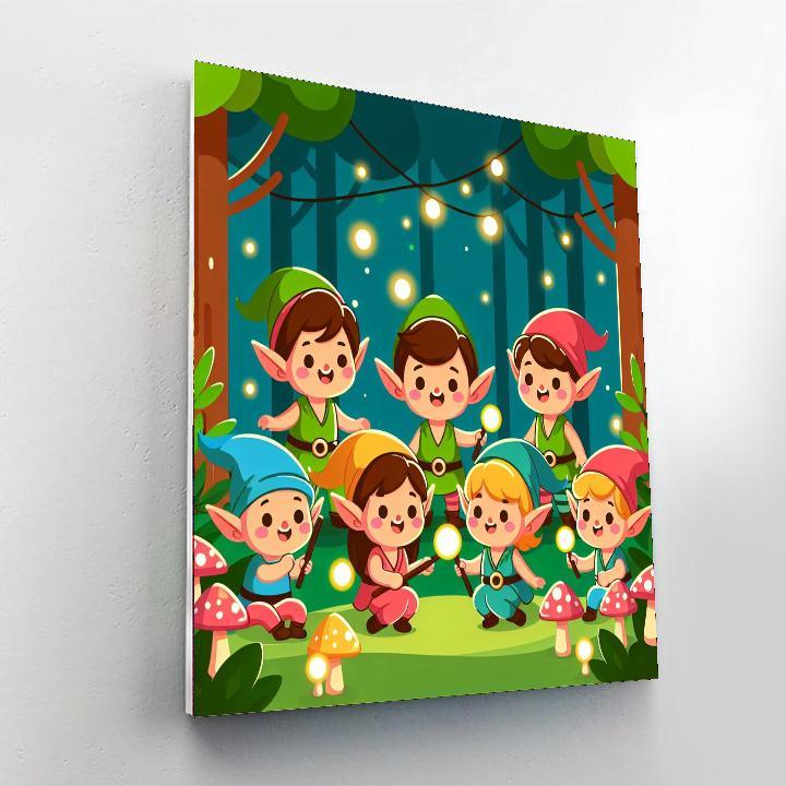 Elves' Enchanted Forest Paint By Number