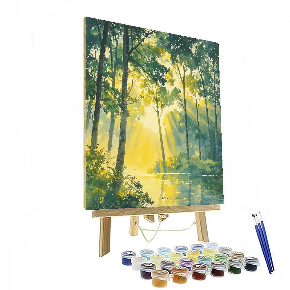 Nandalal Bose Inspired Cascades Of Light  Paint By Numbers