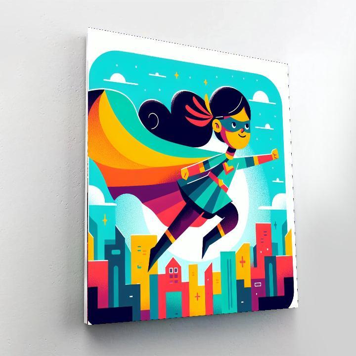 Superhero Adventure Time Paint By Numbers Art