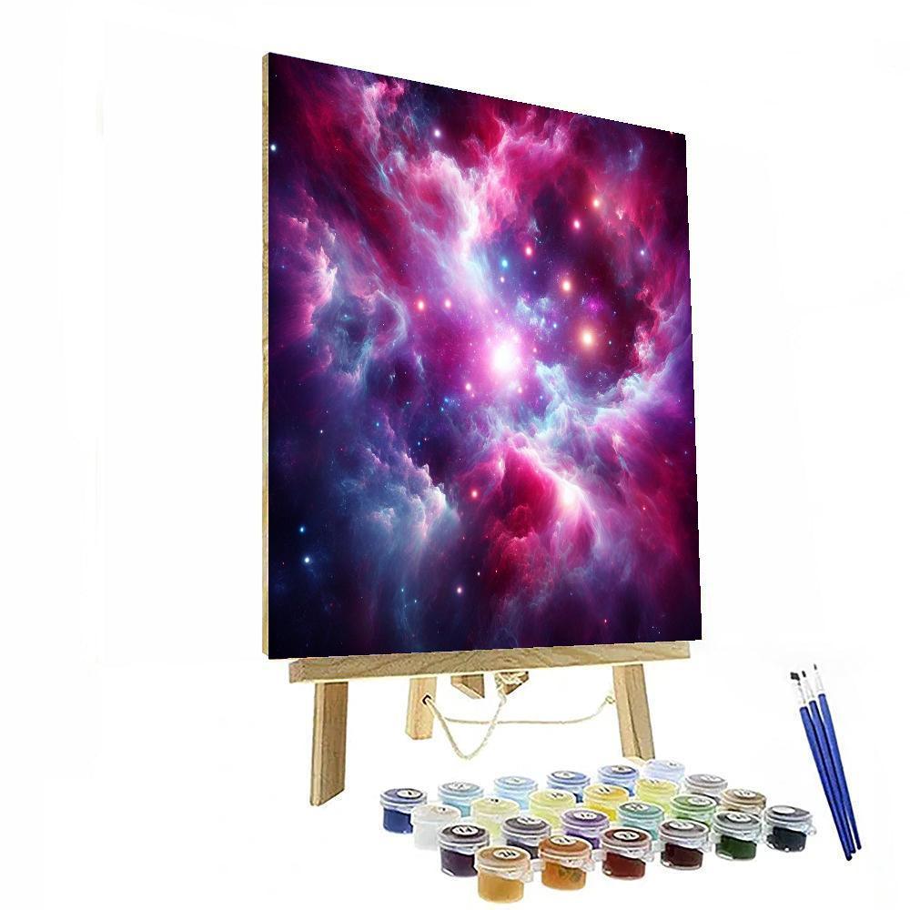Cosmic Nebula Exploration Paint By Color