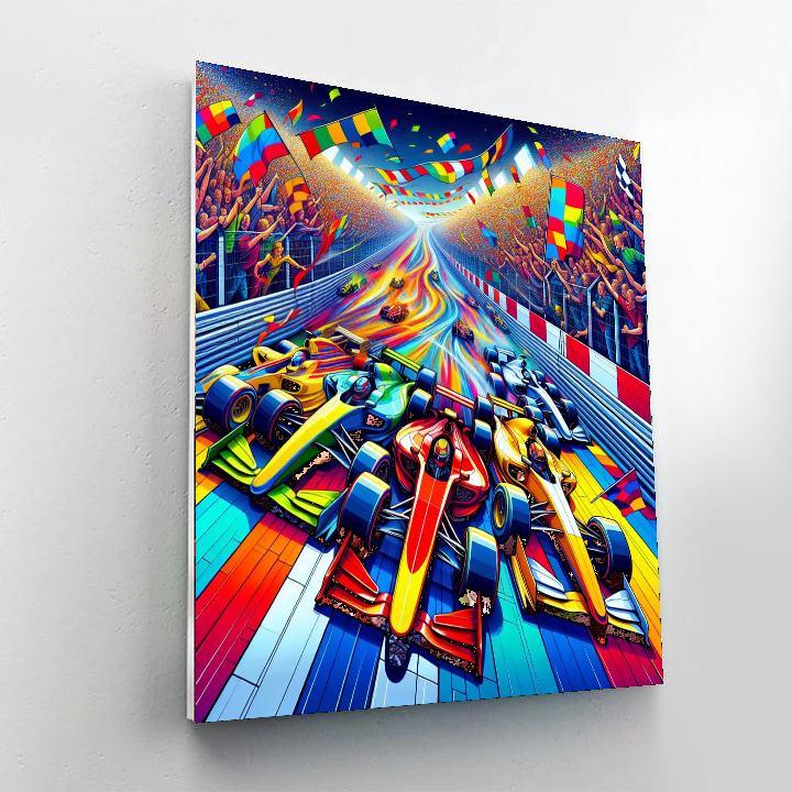 Dynamic Racing Excitement Painting By Numbers Kit