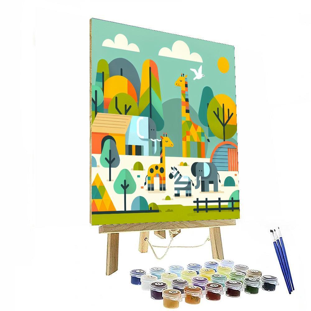 Charming Zoo Expedition Numbered Painting Kits