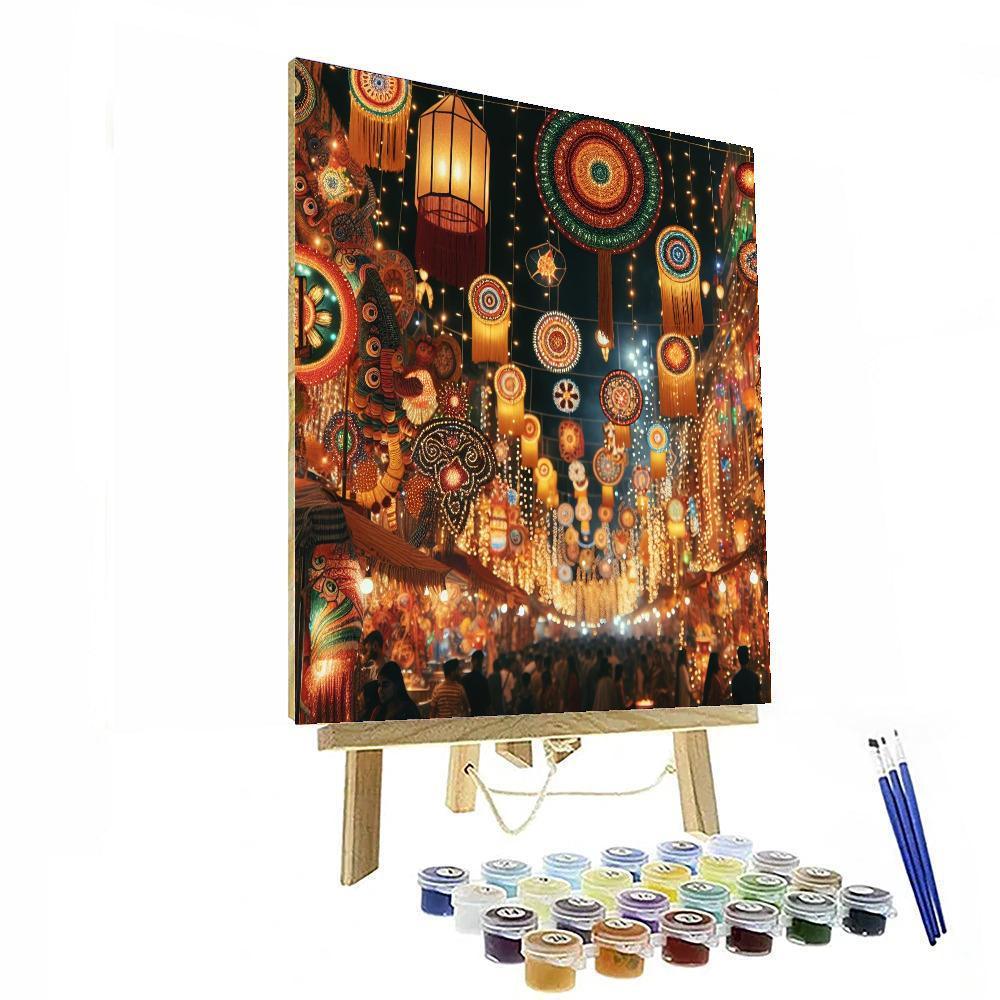 Glistening Night Festival Paint By Color