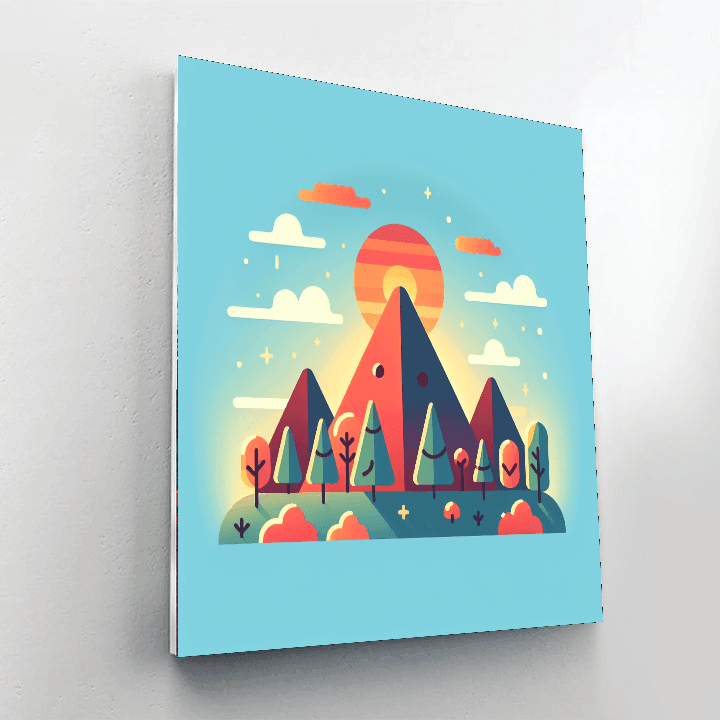 Mystical Mountain Number Painting