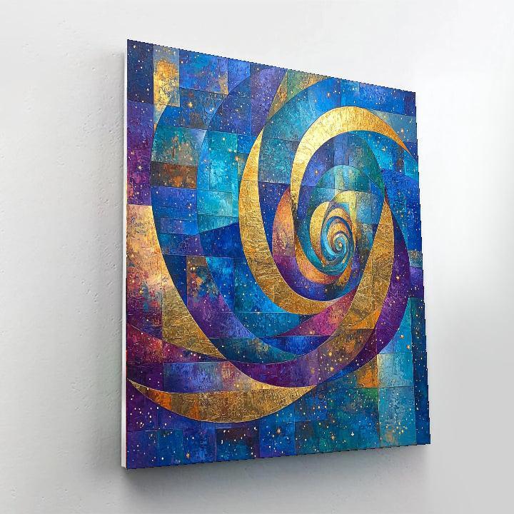 Paul Cézanne Inspired Abstract Cosmic Waves  Paint By Number