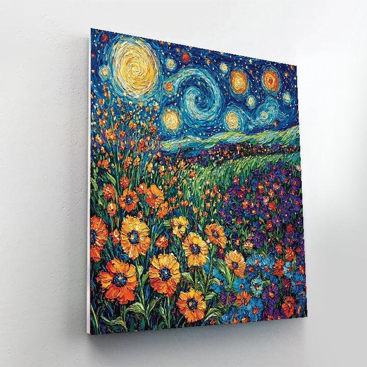 Vincent Van Gogh Inspired Van Gogh's Celestial Blossoms  Numbered Painting Kits