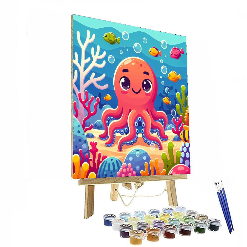 Friendly Octopus Adventure Numbered Painting Kits