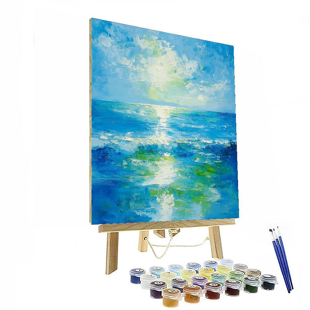 Monet Inspired Monet's Ocean  Number Painting