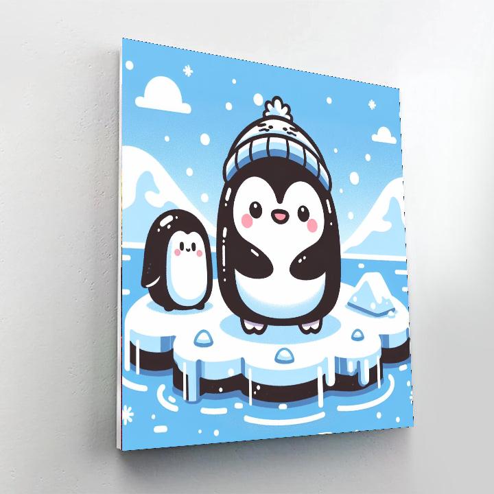Proud Penguin Paint By Numbers Art