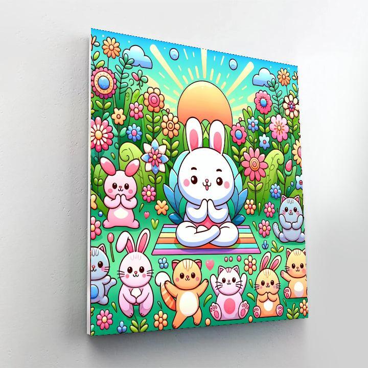 Cute Critter Yoga Paint By Color