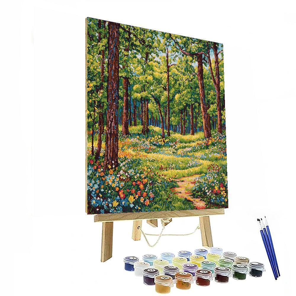 Georges Seurat Inspired Enchanting Forest Of Colors  Paint By Numbers Kits