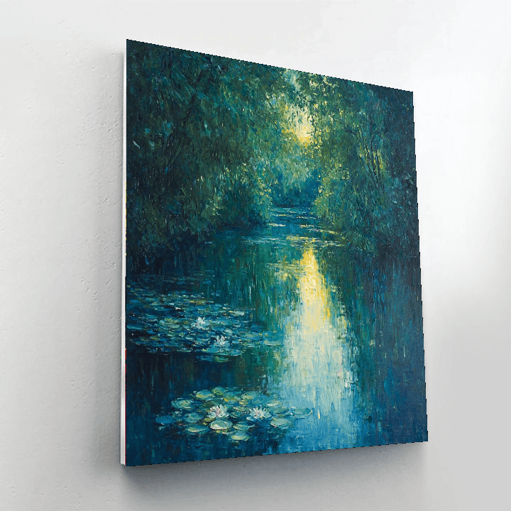 Claude Monet Inspired Ethereal Twilight Grove  Paint By Numbers Art