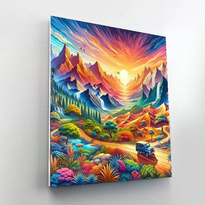 Wanderlust Road Trip DIY Paint By Numbers