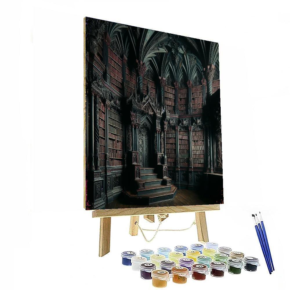 Gothic Fantasy Library Numbered Painting Kits
