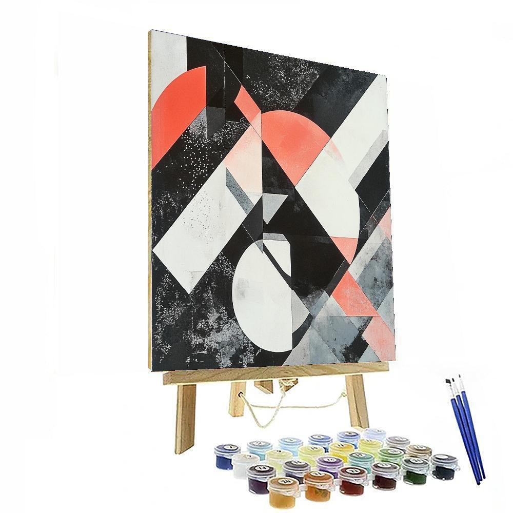 Kazimir Malevich Inspired Layered Dynamics  Paint By Color