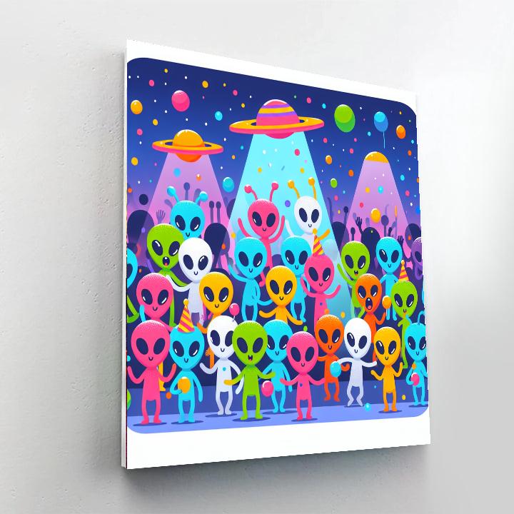 Funky Alien Party DIY Paint By Numbers