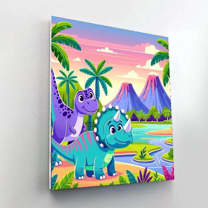 Jurassic Island Paint By Numbers Art