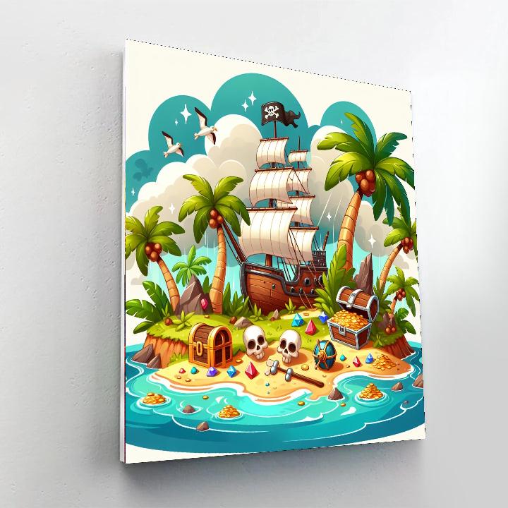 Pirate’s Island Escape Number Painting