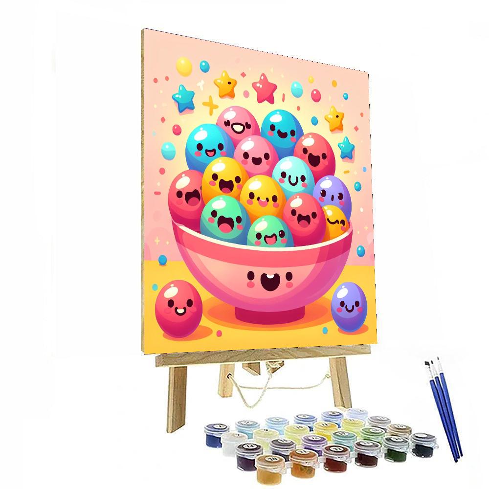 Giggly Gumballs Paint By Numbers Art