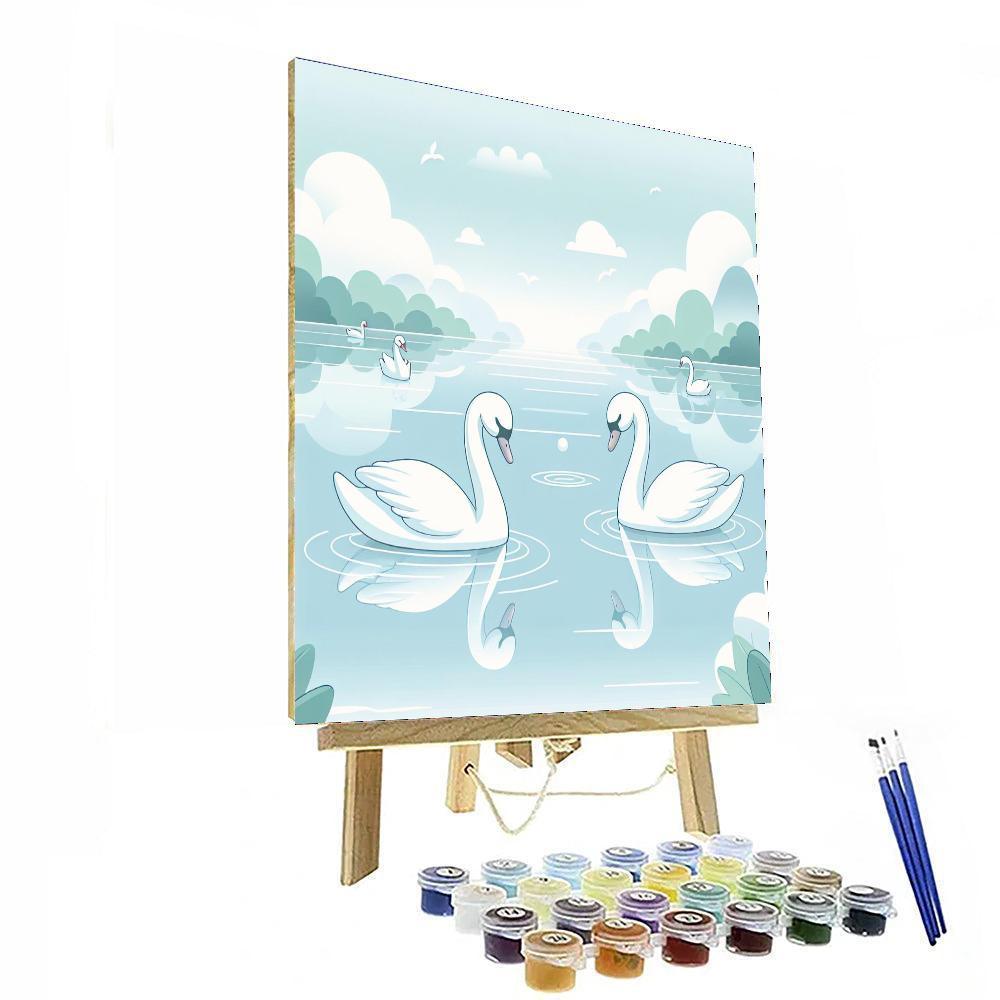 Serene Swan Symphony Paint By Color