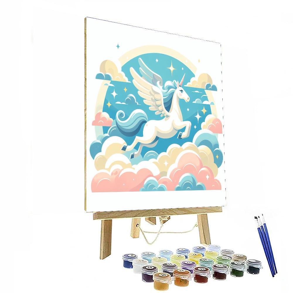 Magical Pegasus Flight Number Painting